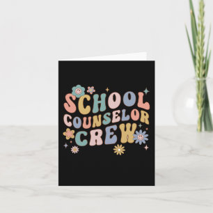 Cartão Professora De Tripulação Da Escola Retro De Groovy
