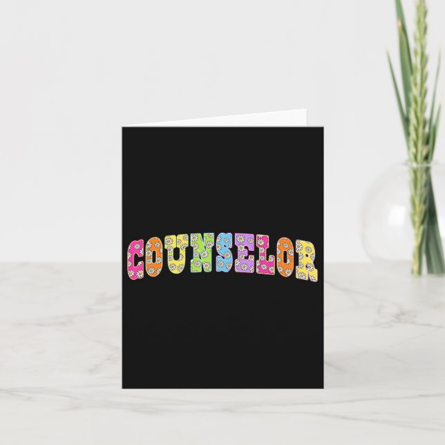 Cartão Professora Do Esquadrão Da Escola Floral De Volta  (Frente)