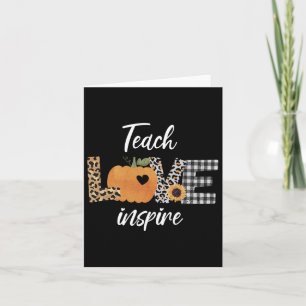 Cartão Professora Ensinando Amor Inspira Queda Autumn Pum
