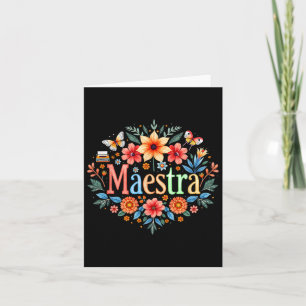 Cartão Professora Espanhola Mexicana México Cinco De Ma
