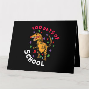 Cartão Professora Estudante Dinossauro 100º Dia 100 Dias