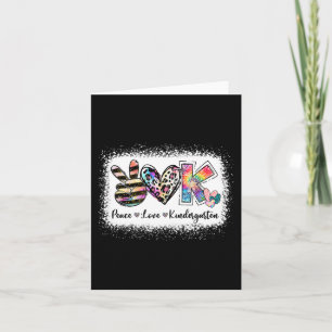 Cartão Professora Grau Paz Amor Team Kindergarten