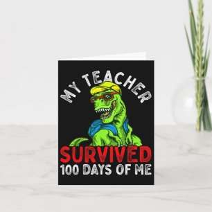 Cartão Professora Sobreviveu A 100 Dias De Mim 100 Dias D