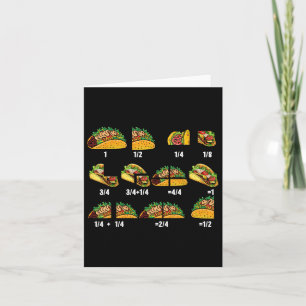 Cartão Professores De Matemática De Fração Taco De Volta 