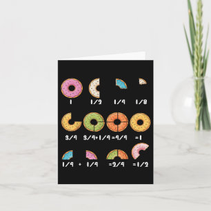 Cartão Professores De Matemática Em Fração De rosquinha D