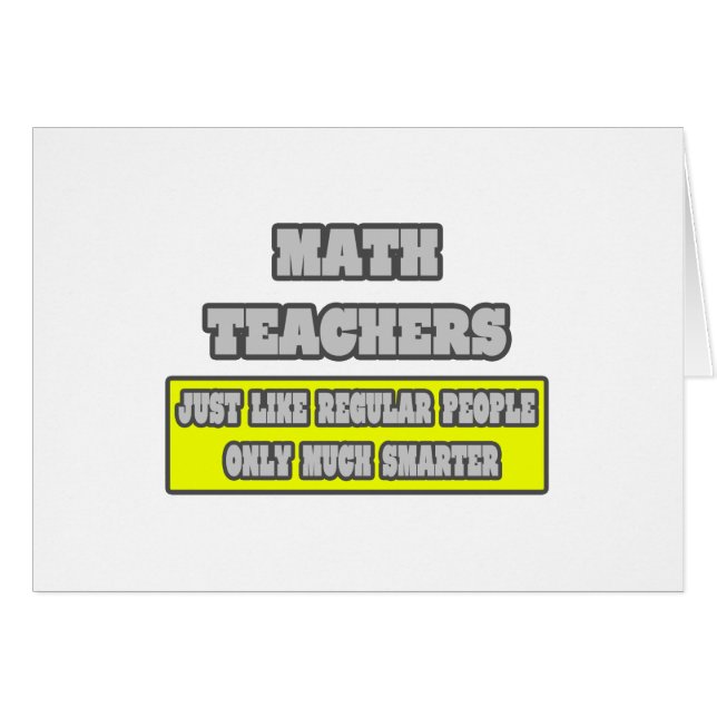 Cartão Professores de matemática... muito mais inteligent (Frente Horizontal)