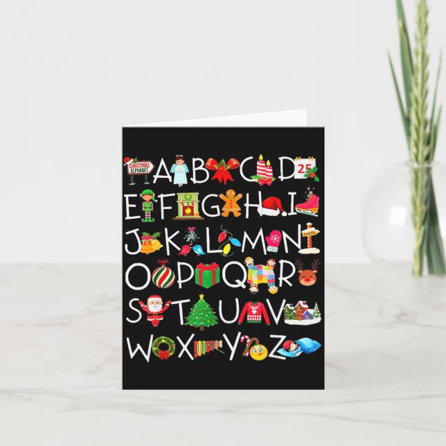 Cartão Professores de Pré-escola Alunos Crianças Natal (Frente)