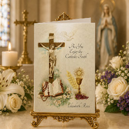 Cartão Profissão de Fé Católica Tradicional RCIA