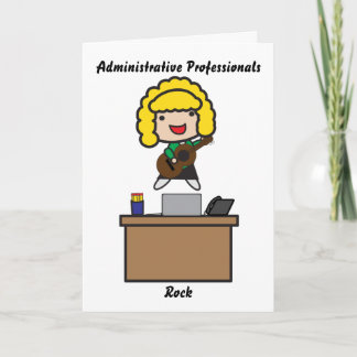 Cartão Profissionais Administrativos Rock Blonde
