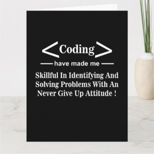 Cartão Programador Codificador Programador Saudações de C