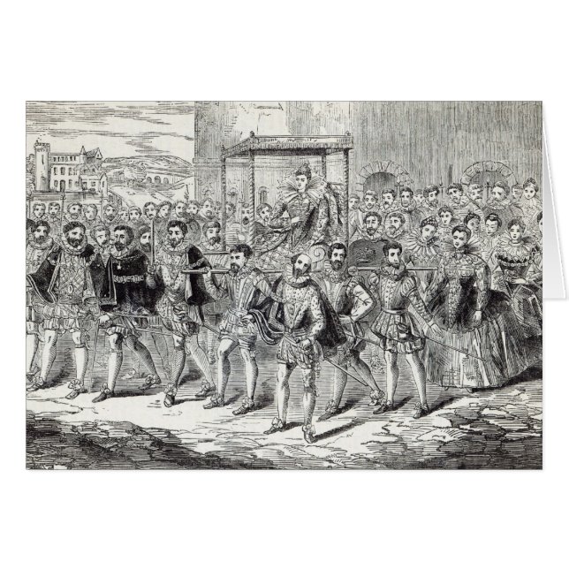 Cartão Progresso estatal da Rainha Elizabeth (Frente Horizontal)