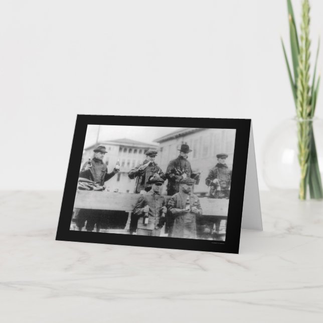 Cartão Proibição da cerveja na cidade de Zion, IL 1920 (Frente)