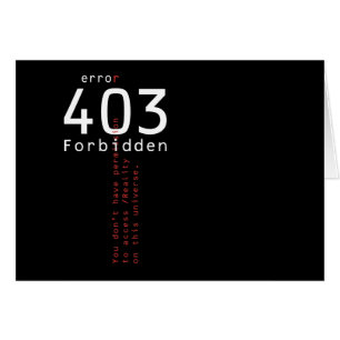 Cartão proibido 403 da obscuridade da realidade