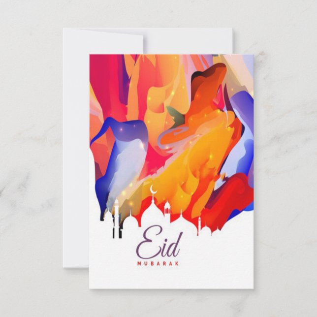 Cartão projetado com belos respingos de cor (Frente)