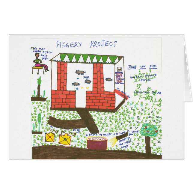 Cartão Projetando uma pocilga (Frente Horizontal)