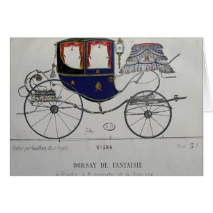Cartão Projete para 'um Cupé Dorsay de Fantaisie'
