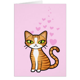 Cartão Projete seu próprio gato dos desenhos animados (o