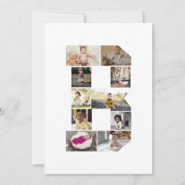 Cartão Projete Sua Própria Colagem de Fotos da Letra B