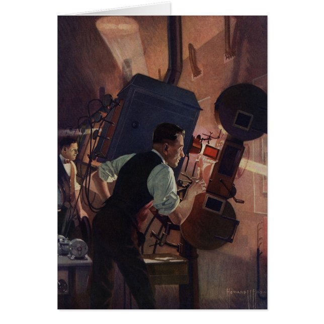 Cartão Projetista de Cinema, Vintage Business (Frente)