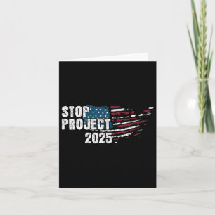 Cartão Projeto 2025 Anti Trump American Flag
