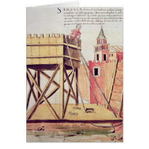 Cartão Projeto para uma torre do cerco