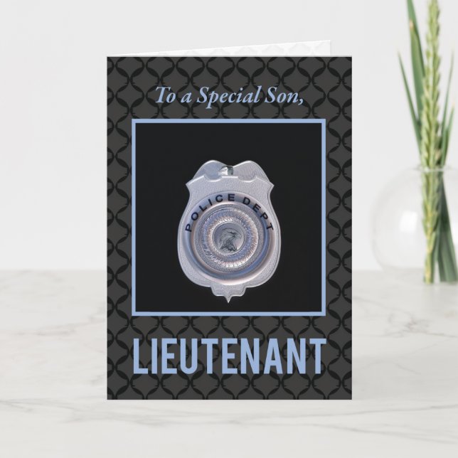 Cartão Promoção do Filho do Tenente do Departamento de Po (Frente)