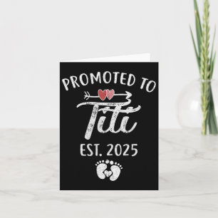 Cartão Promovida a Titi Est 2025 Engraçado Primeira Vez M