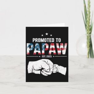Cartão Promovido a Papaw Est 2025 Primeiro Pai Papaw