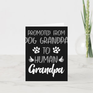 Cartão Promovido de Avô Cachorro para Avô Humano Novo Par