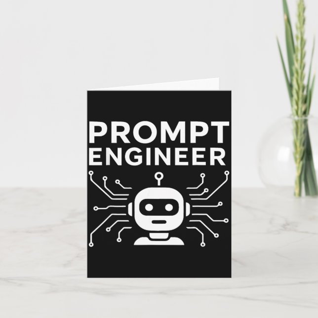 Cartão Prompt Engineer Apparel Funny Ai Tech Humor Gift  (Frente)