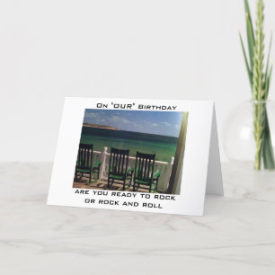 CARTÃO PRONTO PARA ANIVERSÁRIO MÚTUO ROCK OU ROCK/ROLL