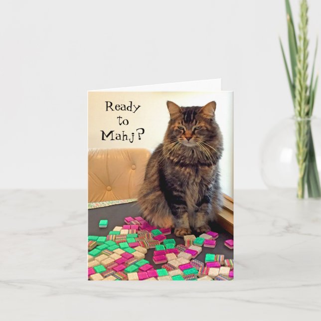 Cartão Pronto para Mahj? Notecard (Frente)