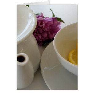 Cartão pronto para o chá