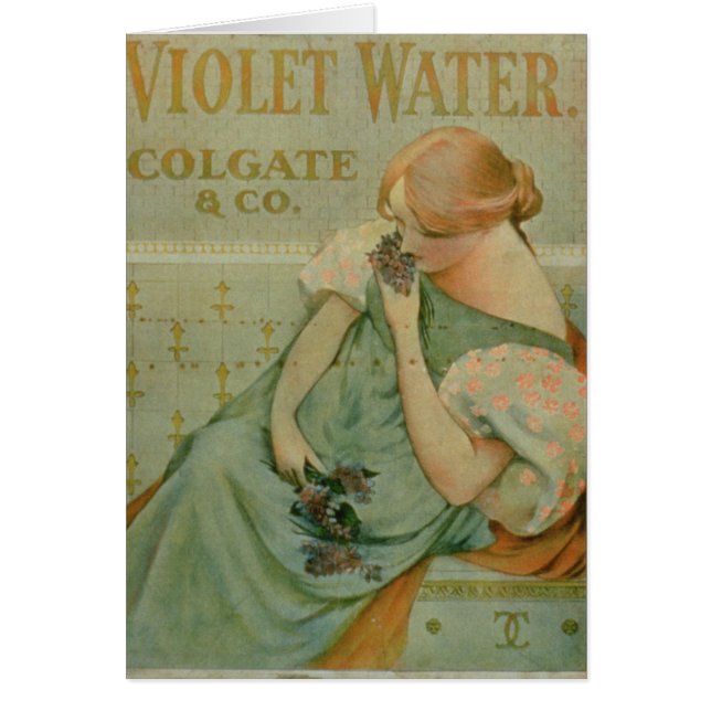 Cartão Propaganda de poster "água violeta", por Colgate & (Frente)