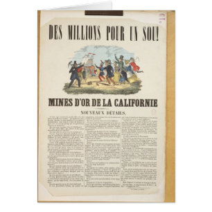 Cartão Propaganda de poster as minas de ouro em