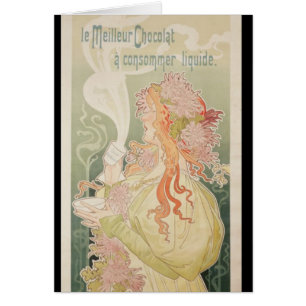 Cartão Propaganda de poster Cacau Van Houten Bélgica
