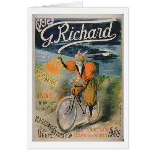 Cartão Propaganda de poster "G. Richard Ciclo", Paris