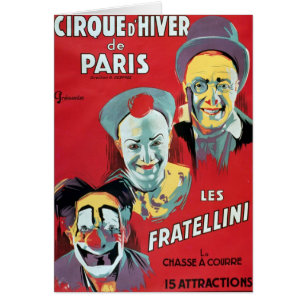 Cartão Propaganda de poster 'o d'Hiver da Paris de Cirque
