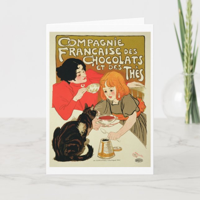 Cartão Propaganda de poster os Francês Empresa do (Frente)