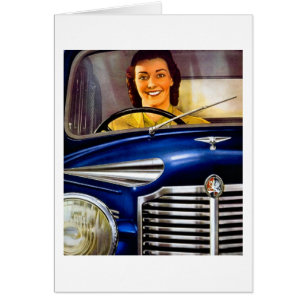 Cartão Propaganda dos motores de Vauxhall do vintage