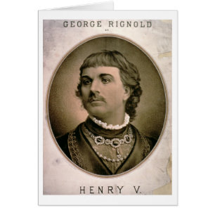 Cartão Propaganda para "George Rignold como Henry V" (col