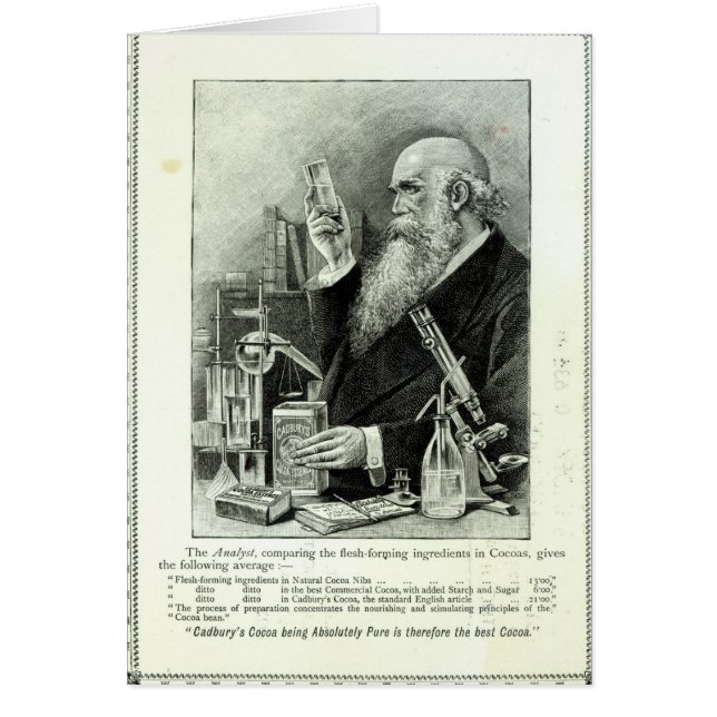 Cartão Propaganda para 'o Cocoa de Cadbury (Frente)