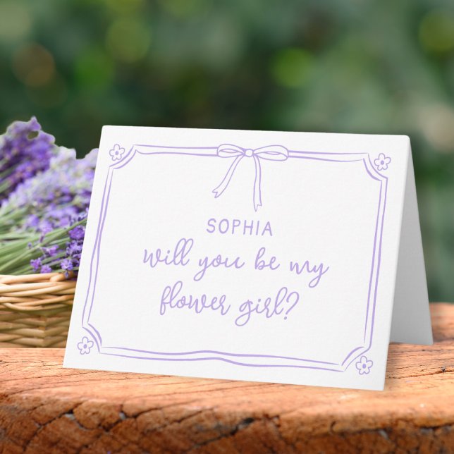 Cartão Proposta de Arco de Flor de Coquetes de Mão Bonita (Criador carregado)