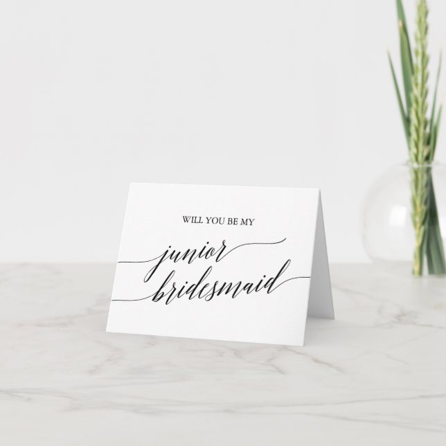 Cartão Proposta de Bridesmaid da Elegante Calliografia Jú (Frente)