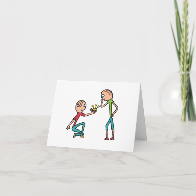 Cartão Proposta de Casamento do noivado (Frente)