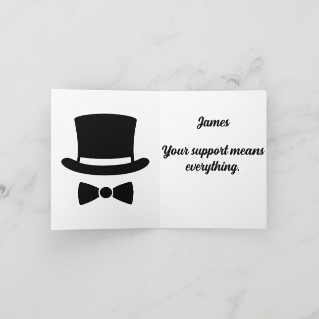 Cartão Proposta de Casamento para o Padrinho (Interior)