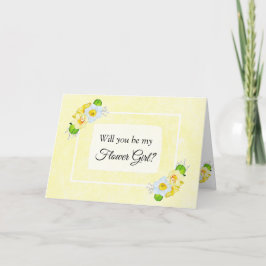 Cartão Proposta de Menina de Flores