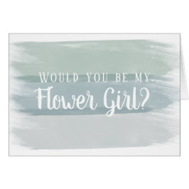 Cartão Proposta de Rapariga de Flor do Pincel de Água