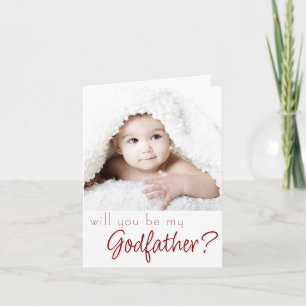 Cartão Proposta do padrinho Script Clássico Simples 2 F