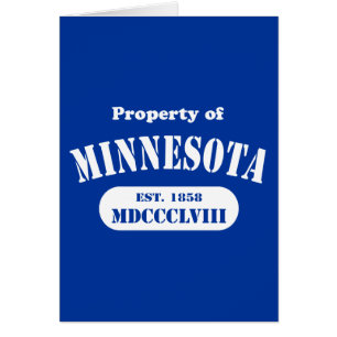 Cartão Propriedade de Minnesota - qualquer cor!